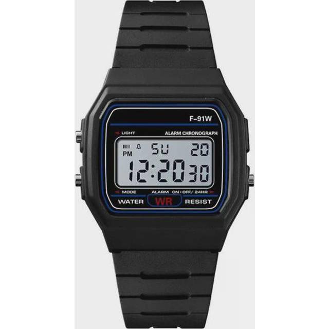 HONHX digitalt armbandsur med svart silikonarmband
