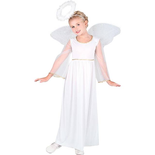 Angel childs girls christmas nativity play fancy dress kids xmas costume outfit
