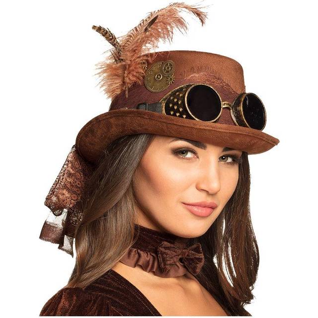 Boland 54562 – Hatt Space Punk Deluxe med glasögon, steampunk mössa, huvudbonad, kostym tillbehör för karneval, temafest eller JGA