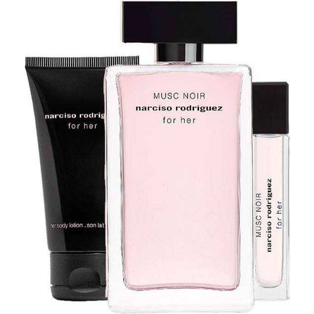 Narciso Rodriguez Musc Noir For Her Gift Set 100ml EDP Spray + 50ml Body Lotion + 10ml EDP Purse Spray