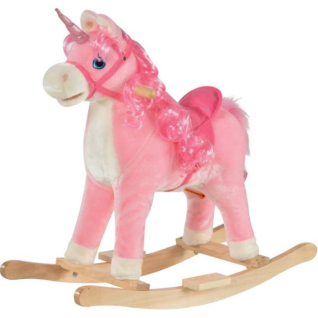 HOMCOM Children's Rocking Horse - Pink | TJ Hughes