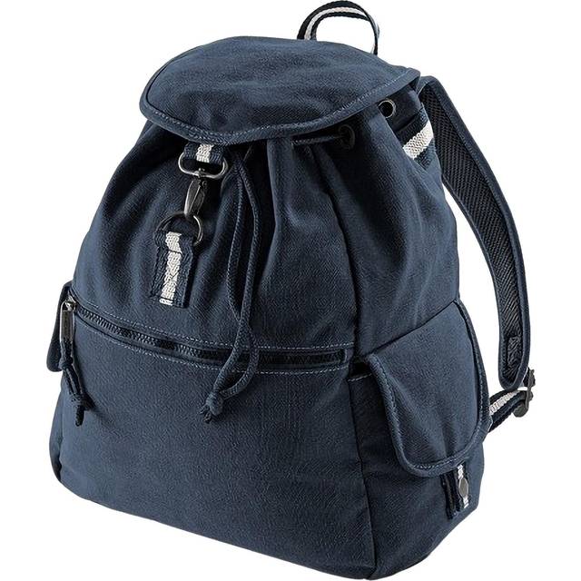 (One Size, Vintage Oxford Navy) Quadra Vintage Canvas Backpack - 18 Litres