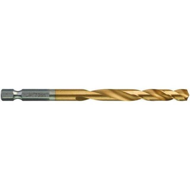 Milwaukee 48894717 HSS Red Hex Shockwave Ground Tin Metal Drill Bit - 7mm