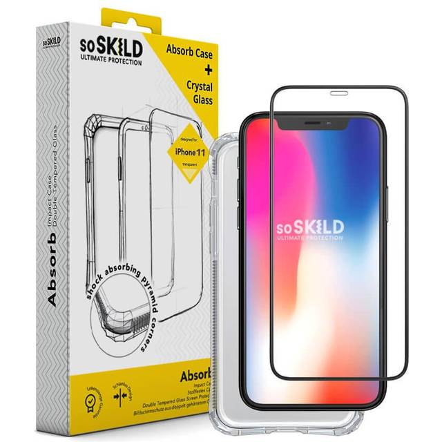 Mobilskal Absorb 2.0 Impact Case Bundle iPhone 11 Pro Max  Inkl. Temp. Glas Skärmskydd