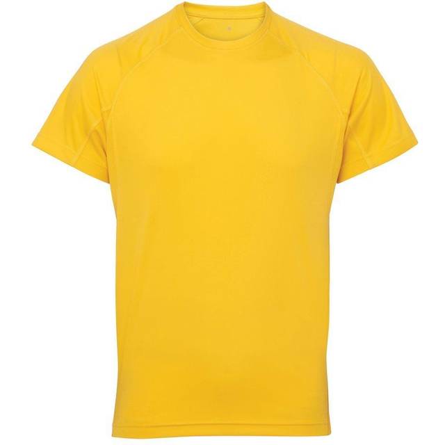 (M, Sun Yellow) Tri Dri Mens Panelled Short Sleeve T-Shirt