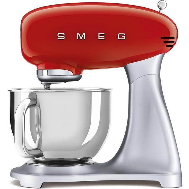 Smeg SMF02RDEU Matbredare, Silver-Röd