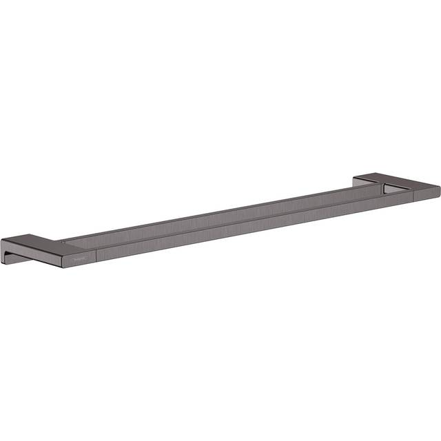Hansgrohe AddStoris Brushed Black Chrome Wall Mounted Double Towel Rai
