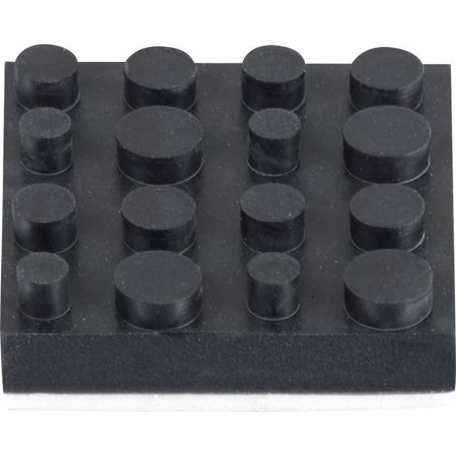 DynaVox 207470 Antivibe enhet och högtalare fötter, gummi, svart, 40 mm set med 4