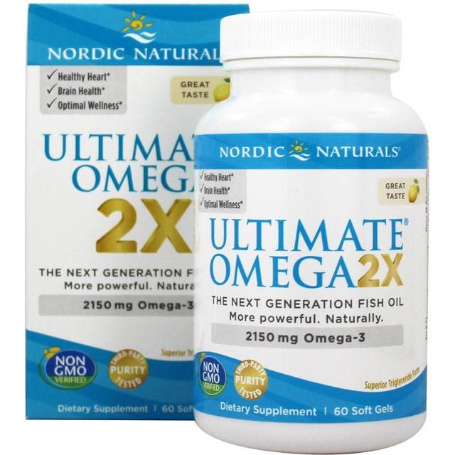 Nordic Naturals  Ultimate Omega® 2X  Lemon  60 Softgels (1 075 mg per Softgel)
