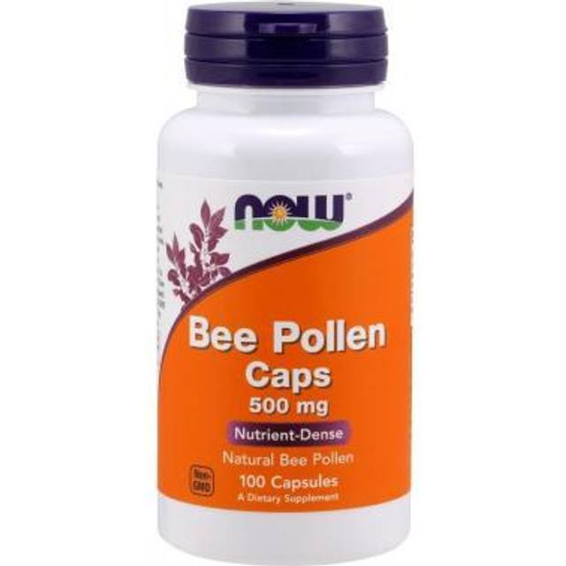 NOW Foods  Bee Pollen Caps  500 mg  100 Capsules