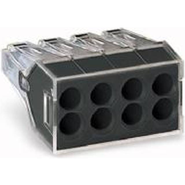 WAGO 773-108 8 Conductor PUSH WIRE® Splicing Connector 24A Black