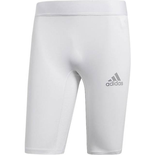 adidas Alphaskin Herren Radler-Hose mit hochfunktionalem Climalite-Gewebe Kompressions-Hose CW9457 Weiß