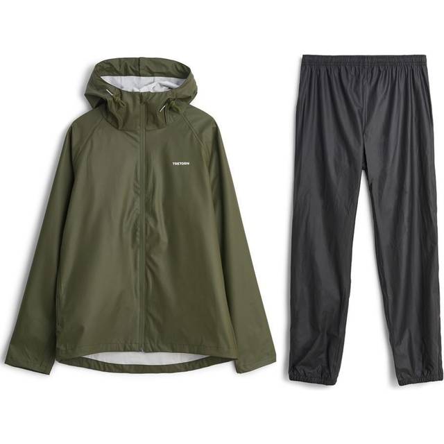 Tretorn Packable Rain Set Jacka + Pant - forest green - S