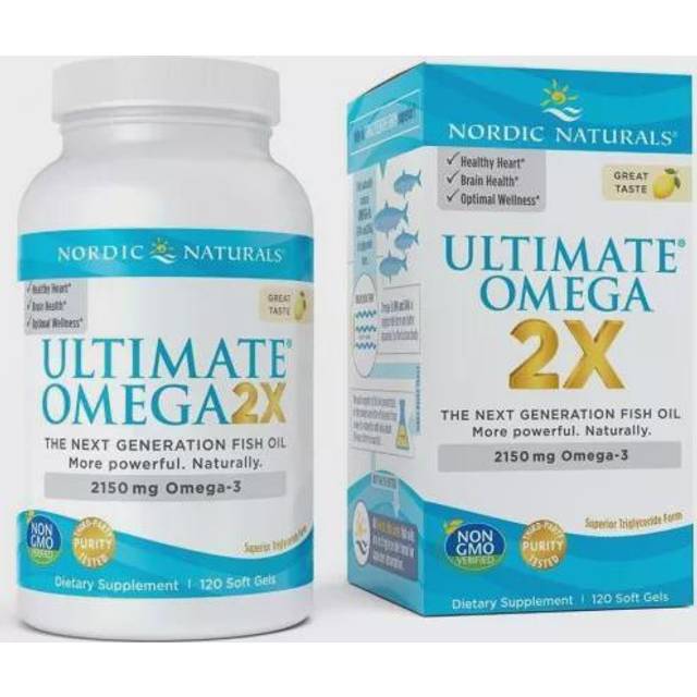 Nordic Naturals  Ultimate Omega® 2X  Lemon  120 Soft Gels (1 075 mg per Soft Gel)