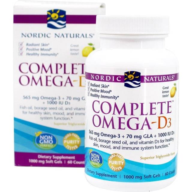 Nordic Naturals Complete Omega -D3 Lemon 1000 mg - 60 Softgels