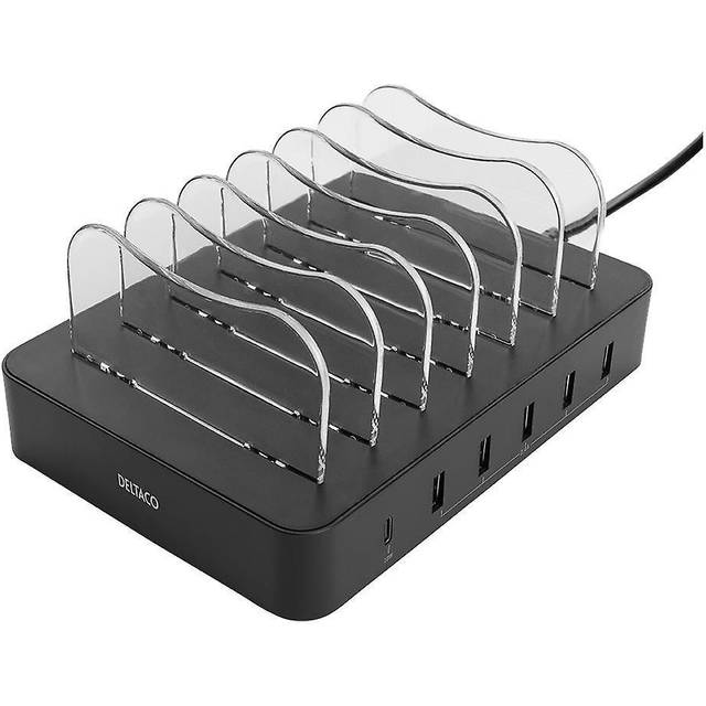DELTACO DPS-0200 - Laddningsstation - 50 Watt - Fa