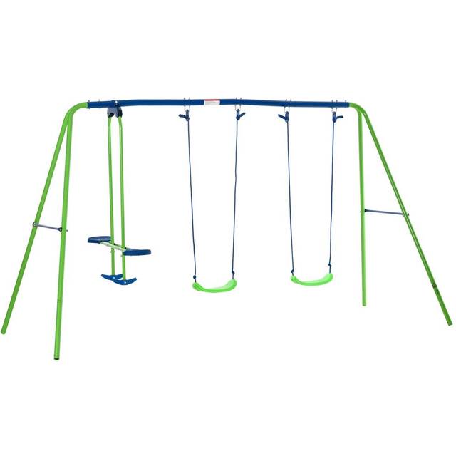 Outsunny Kids Swing - 2 Swings and Double Glider | TJ Hughes