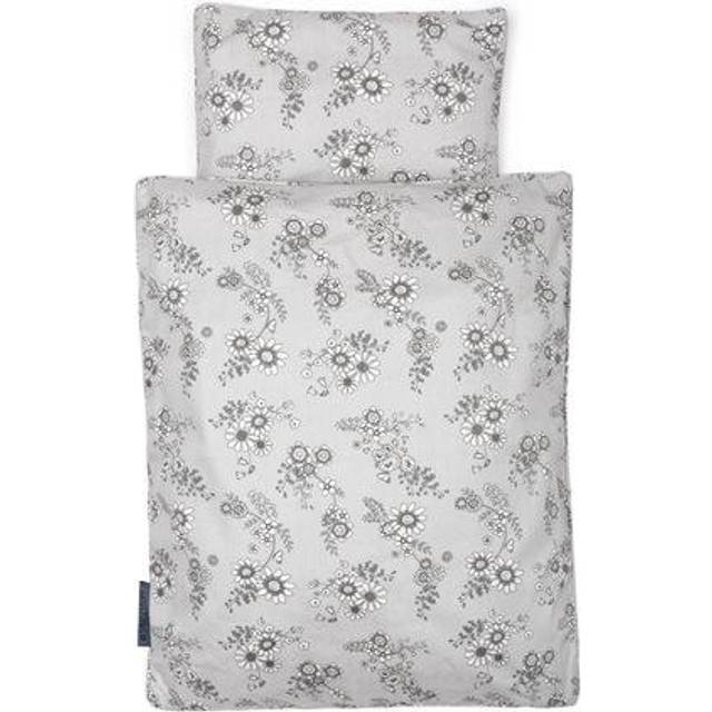 Smallstuff - doll bedding - grey flower garden