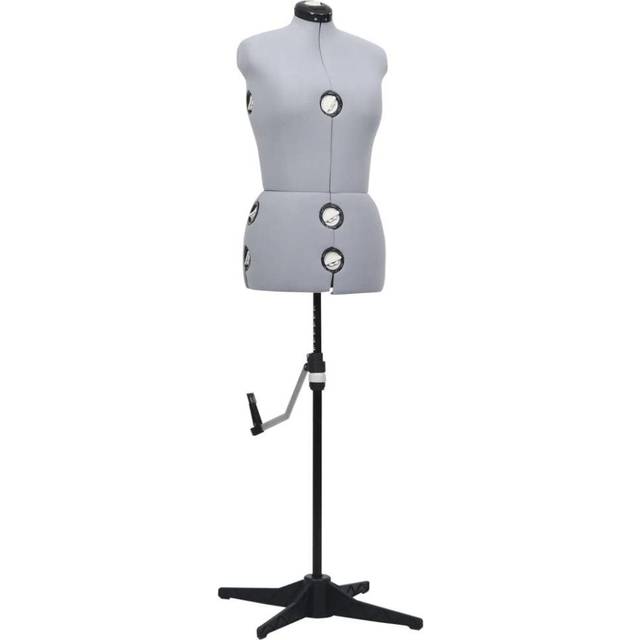 vidaXL Adjustable Dress Form Female Grey M Size 40-46