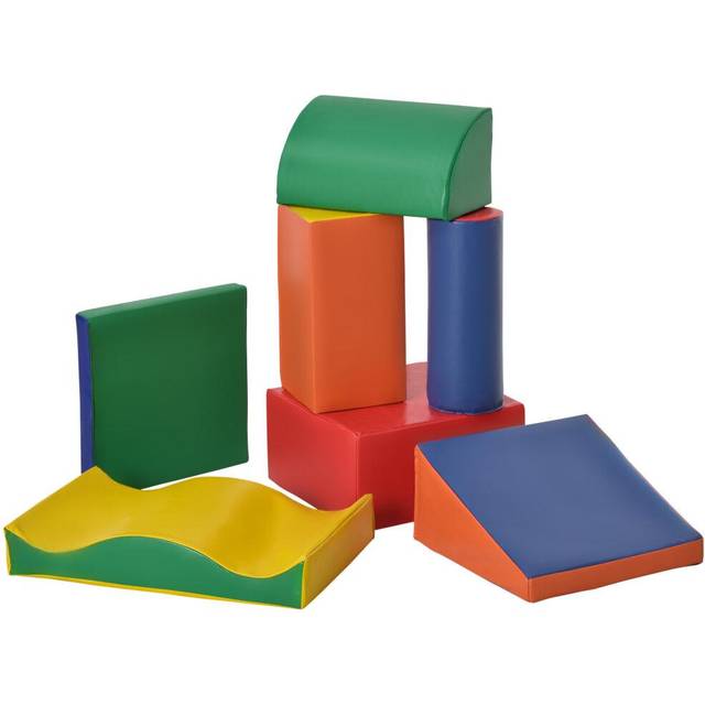 Homcom 7 Piece Soft Play Blocks Assorted, Multi