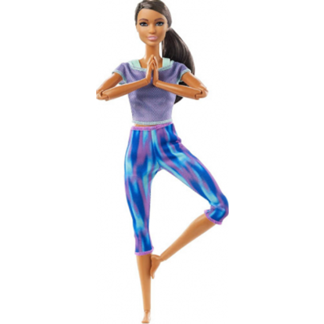 Barbie Dark Brown Hair Made To Move Yoga Doll 22 Flexible Joints