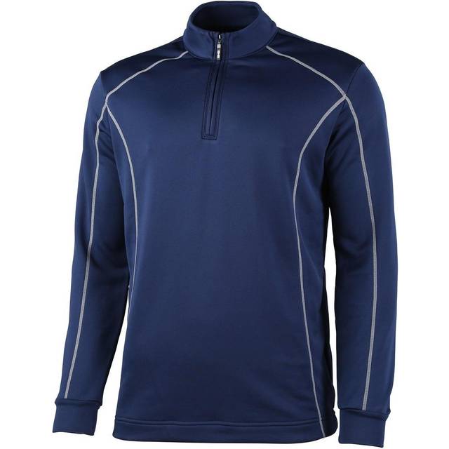 (2XL, Navy) Rhino Mens Seville 1/4 Zip Midlayer Sports Top
