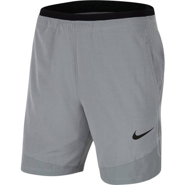 Nike pro rep flex dri fit training gym shorts grey cu4991-073 men xl 2xl