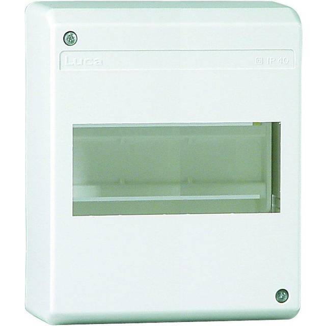 Normkapsling, Termoplast, 1 Rad, 6 Moduler, Vit, Luca 2291552
