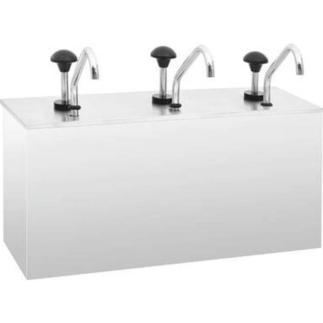 vidaXL Sauce Dispenser Stainless Steel 3 x 3.5 L - Silver