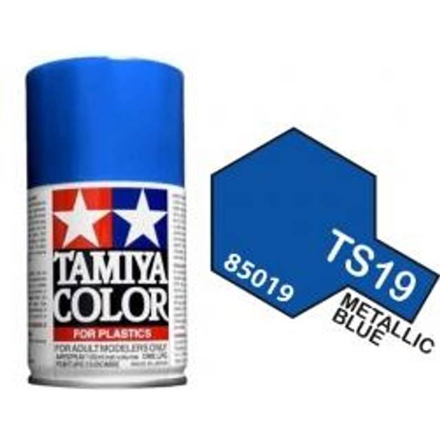 Tamiya Colour Spray Paint (100ml) - Metallic Blue - Black