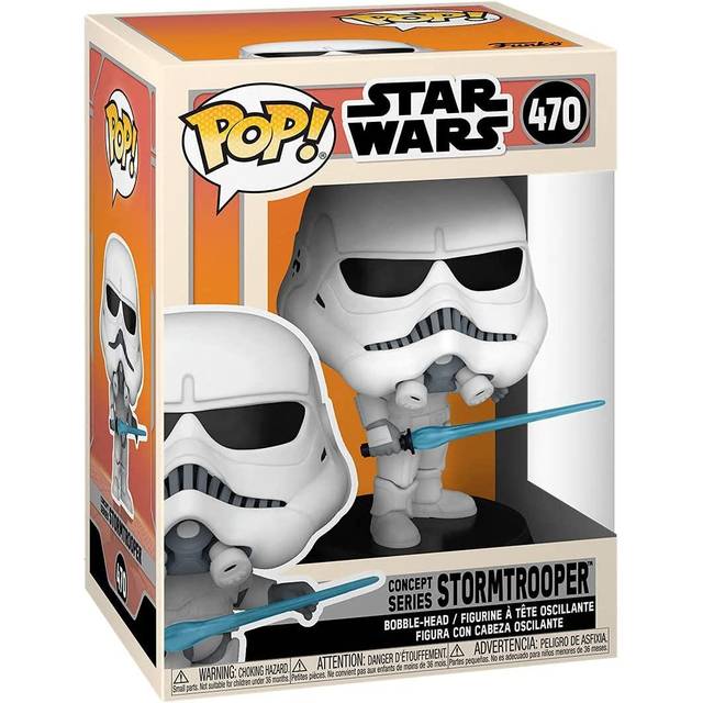 Figurine Funko Pop Star Wars Concept Series Stormtrooper - Gris - 9 cm