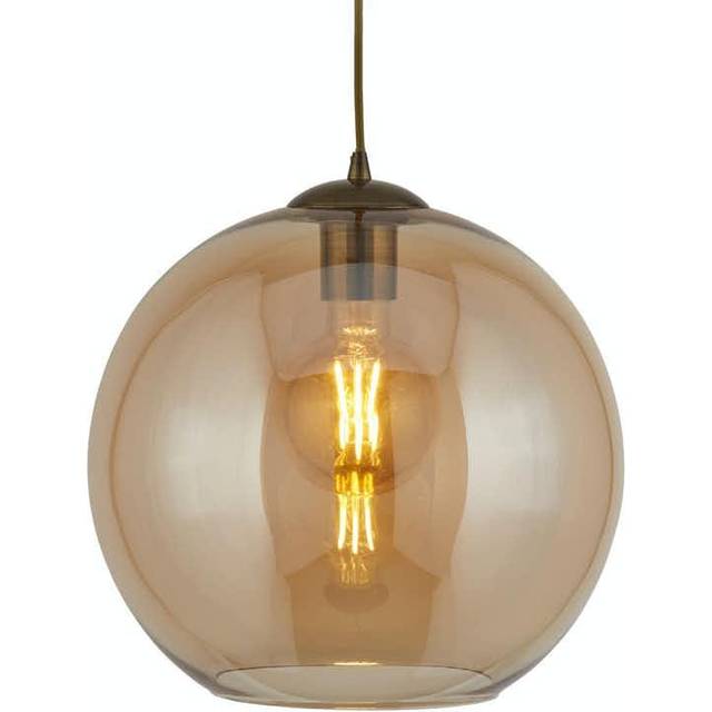 Searchlight 1635AM Balls 1 Light Round Pendant (35cm Dia) Amber Glass