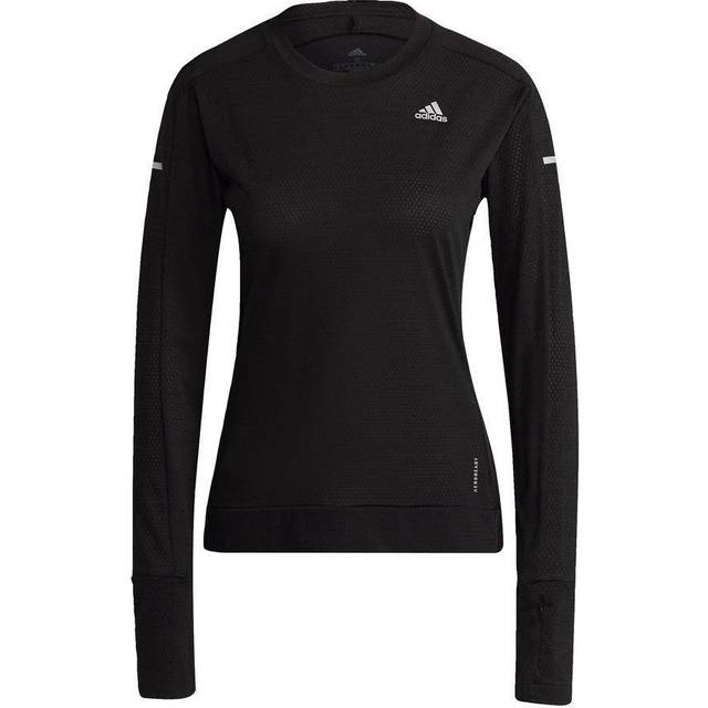 Adidas Womens Cooler Long Sleeve Running T-Shirt Size: Extra Small, Colour: Black