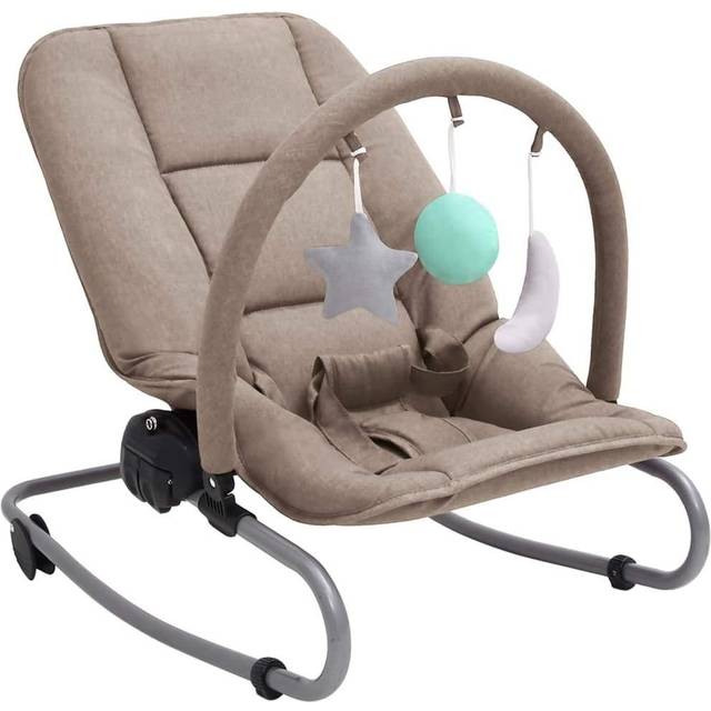 VidaXl Babysitter Röd Stål - Vit Dyna