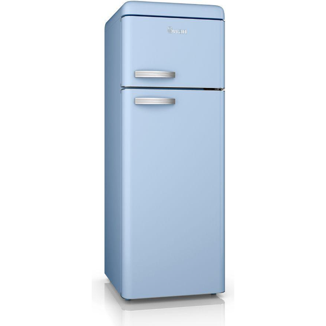 Swan Top Mounted Retro Fridge Freezer - Blue
