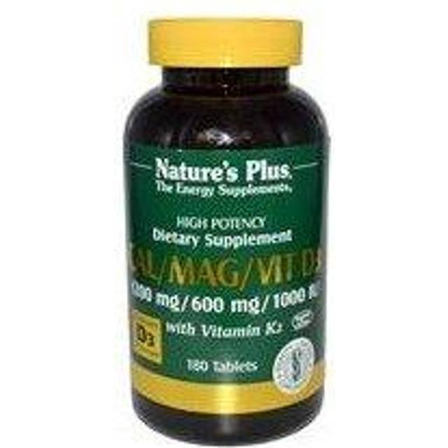 NaturesPlus  Cal/Mag/Vit D3 with Vitamin K2  180 Tablets