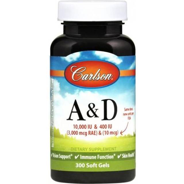 Carlson Vitamin A & D 300 Softgels