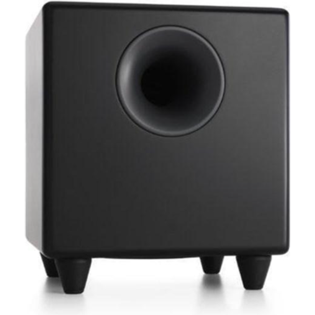 Audioengine S8 aktiv subwooferhögtalare - 250 W 8-tums subwoofer för hemmabruk med inbyggd förstärkare och dubbla ljudingångar för högtalarsystem i hemmet (svart)