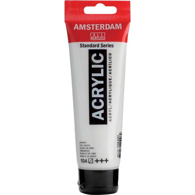 Amsterdam Acrylic akrylfärg 120 ml Zinc White 104 - Vit