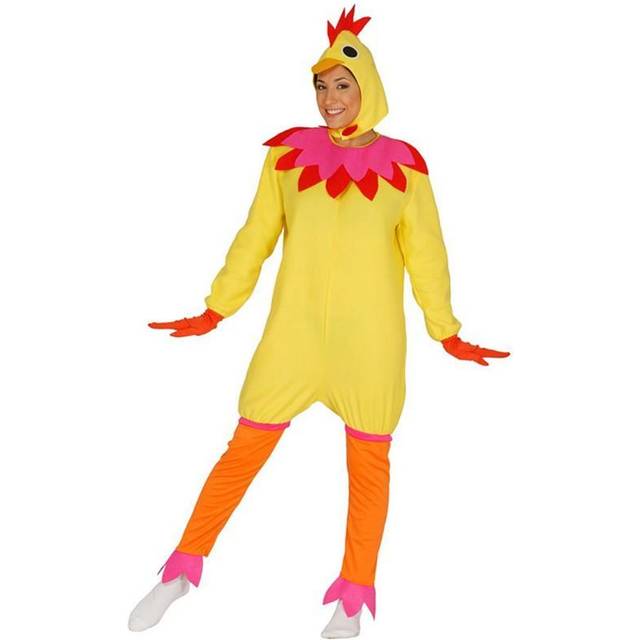(multicoloured, M) Chicken costume for women carnival animal egg hen chicken farm Yellow Size