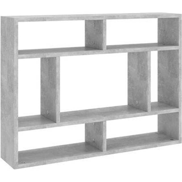 vidaXL Wall Shelf Black 75x16x55 cm Engineered Wood