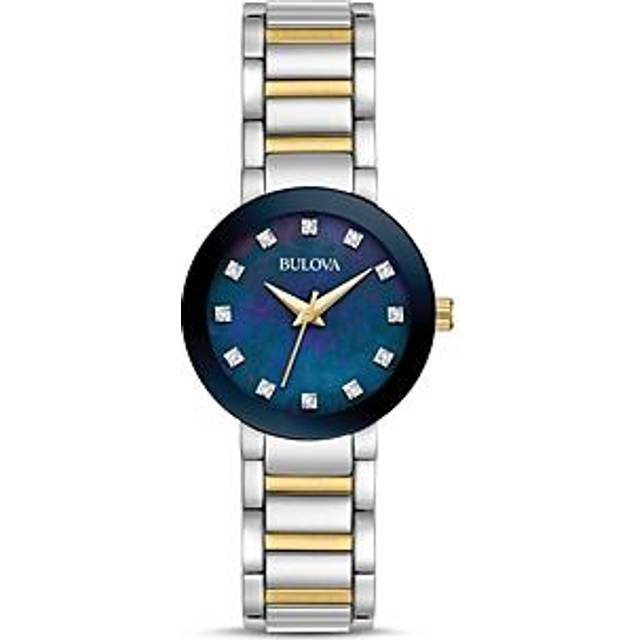 Bulova 98P157 Diamonds Two Tone Bracelet Watch - W83104