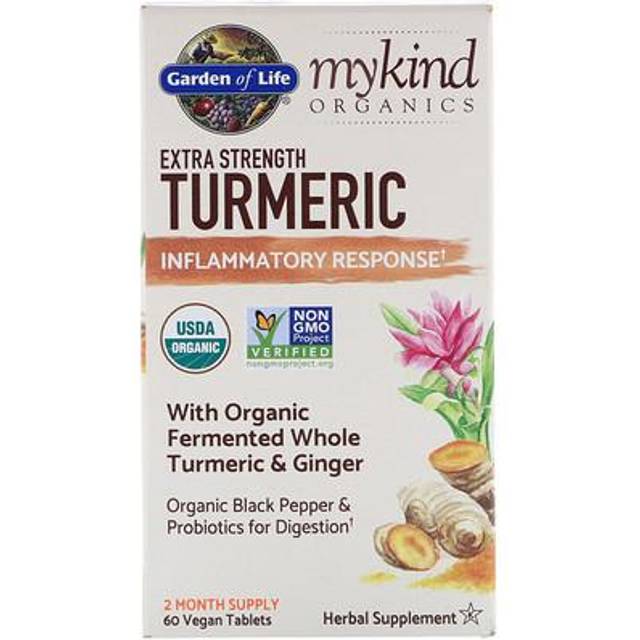 Garden of Life  Organics  Extra Strength Turmeric  Inflammatory Response  60 Vegan Tablets
