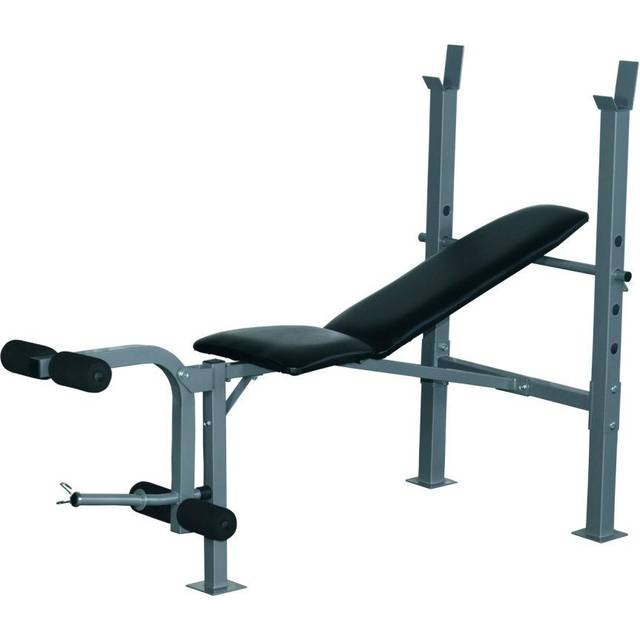 HOMCOM Adjustable Multi Gym Weight Bench/Barbell Stand, Black