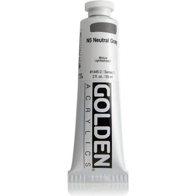 Golden Heavy Body Acrylic 59ml Neutral Gray N5 Series 1 - Grey