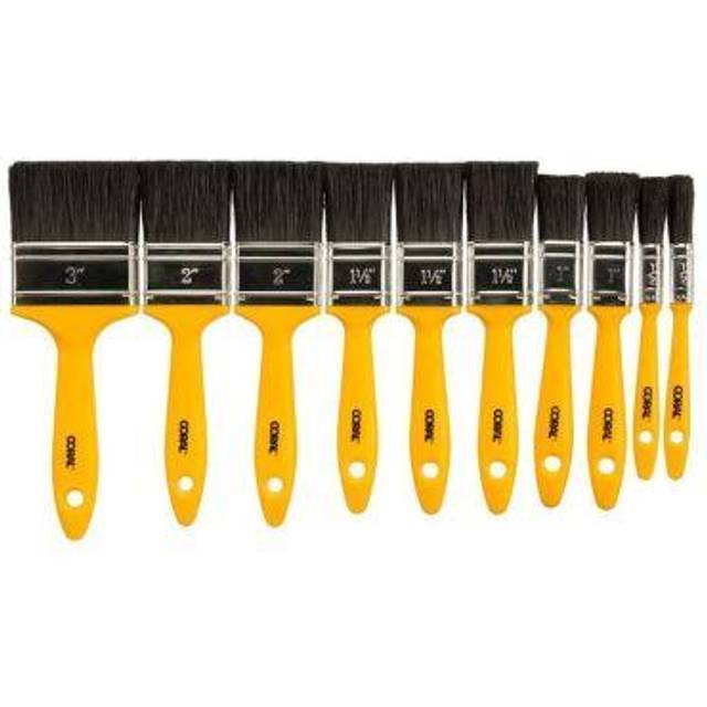 10 Pack Paint Brush Set Assorted Sizes
