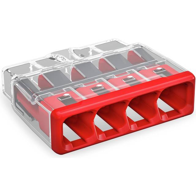 Wago 4-Way 4mm&#xB2; Pushwire Connector - 2773-404