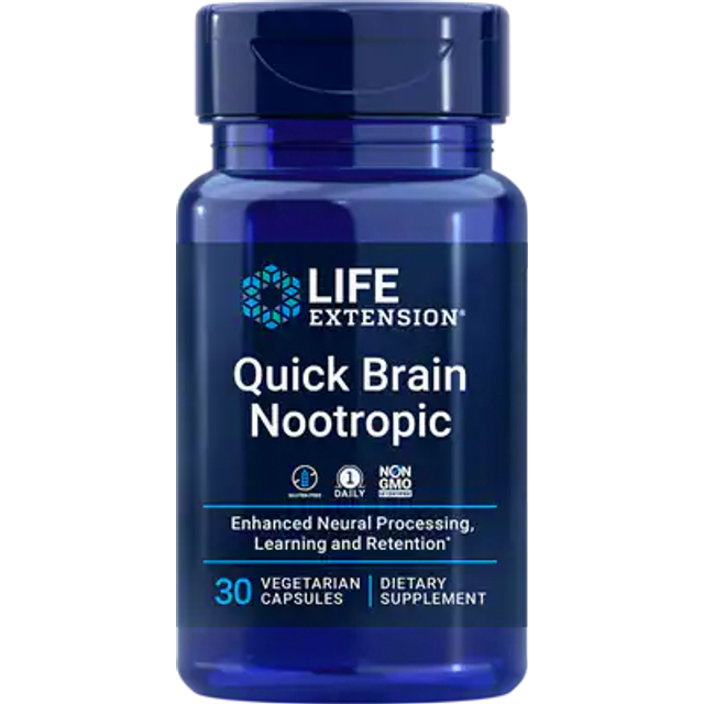 Life Extension  Quick Brain Nootropic  30 Vegetarian Capsules