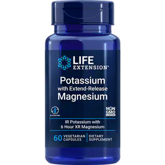 Life Extension  Potassium with Extend-Release Magnesium  60 Vegetarian Capsules