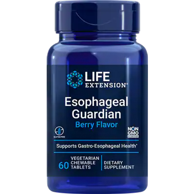 Life Extension  Esophageal Guardian  Berry  60 Vegetarian Chewable Tablets